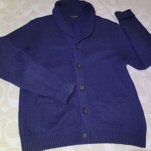 Banana Republic Men's Shawl Collar Cardigan Sweater - Deep Navy